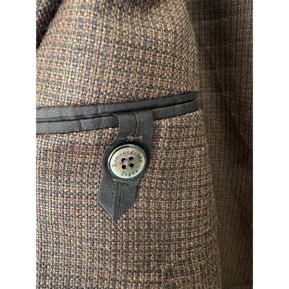 Ermenegildo Zegna Mil. Easy Lightweight Wool Sport Coat Brown Size 54 XL - Picture 4 of 11